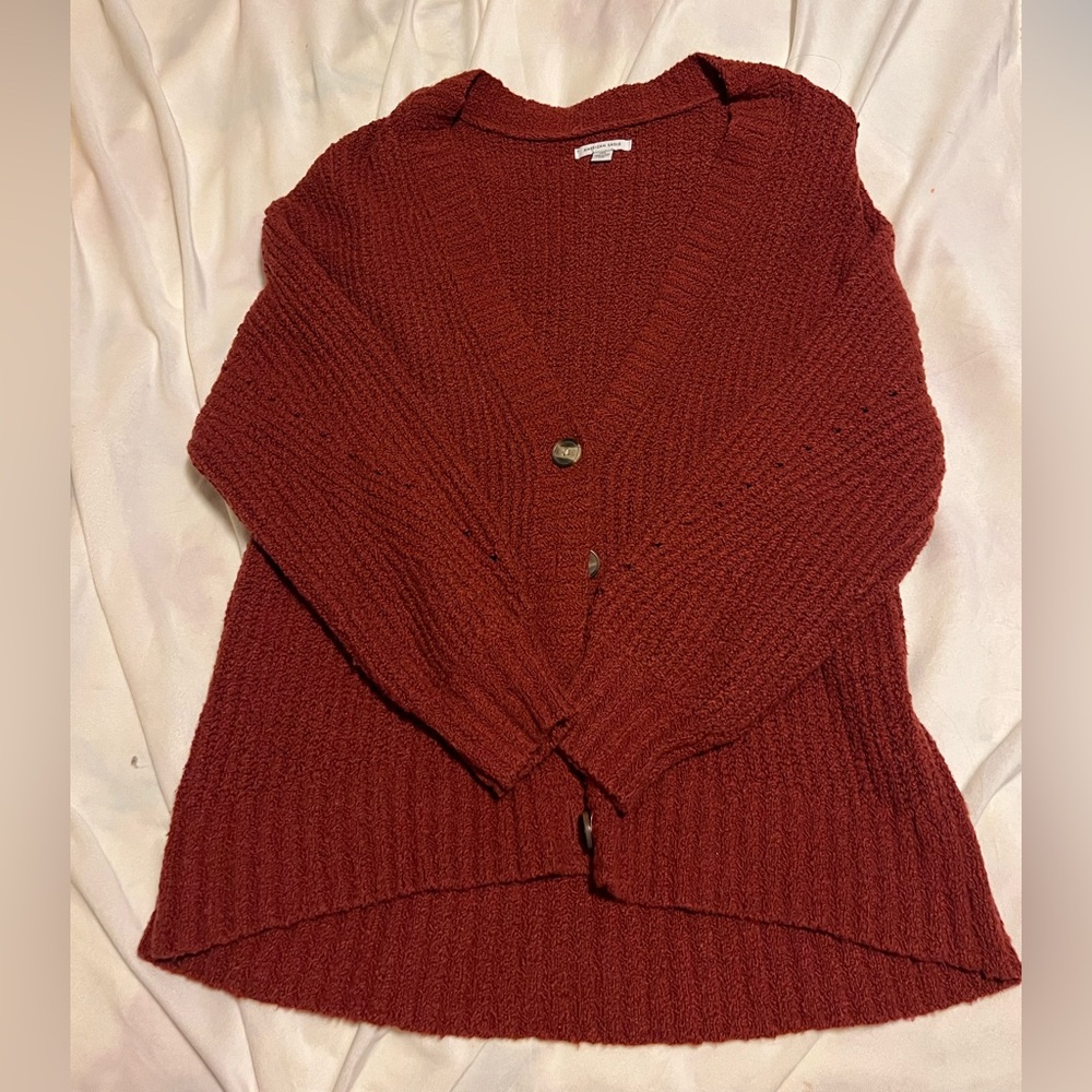 American Eagle Outfitters Brick Red Cardigan